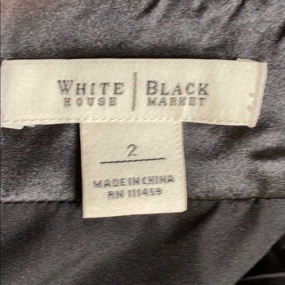 WHBM Black & Gray Pencil Skirt w/ Mansion Design - Picture 7 of 7